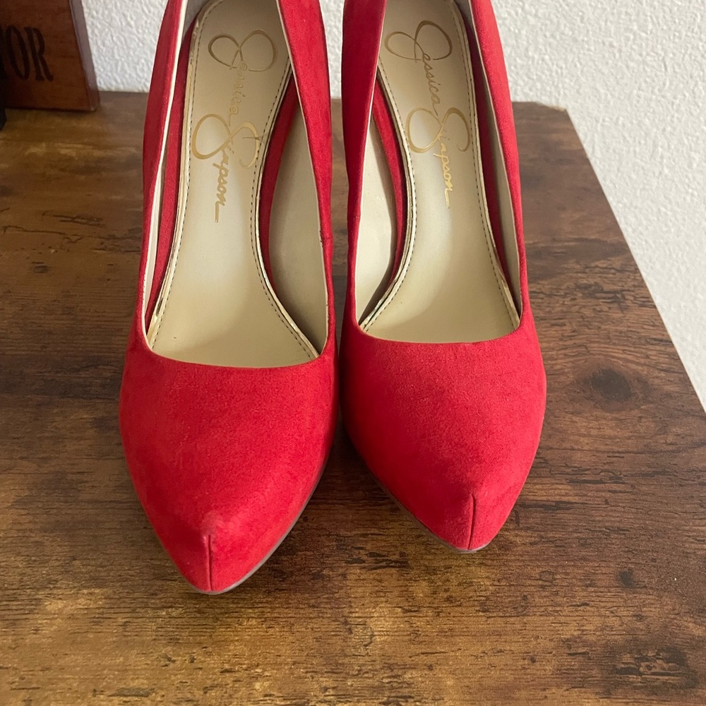 Jessica Simpson Bold Red Heels only worn once